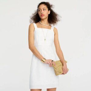 NEW J CREW Petite Squareneck A-line dress in linen
